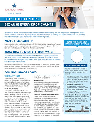 Amwater leak detection factsheet